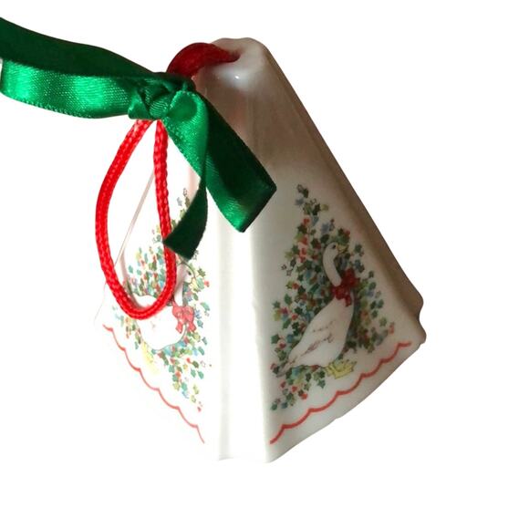 Vintage 80's Ceramic Goose Christmas Ornament Potpourri  Holder Holiday - Picture 5 of 9